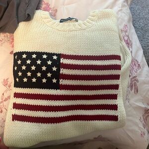 brandy melville flag sweatshirt
